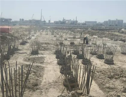 Piling Foundation for Muna British Academy — Saadiyat Lagoon project in Al Saadiyat Island, Abu Dhabi — 873 Bored Piles Executed in 42 Days